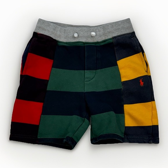 Polo Ralph Lauren Color-Blocked Fleece Short Boys Sz 7 - Picture 1 of 5